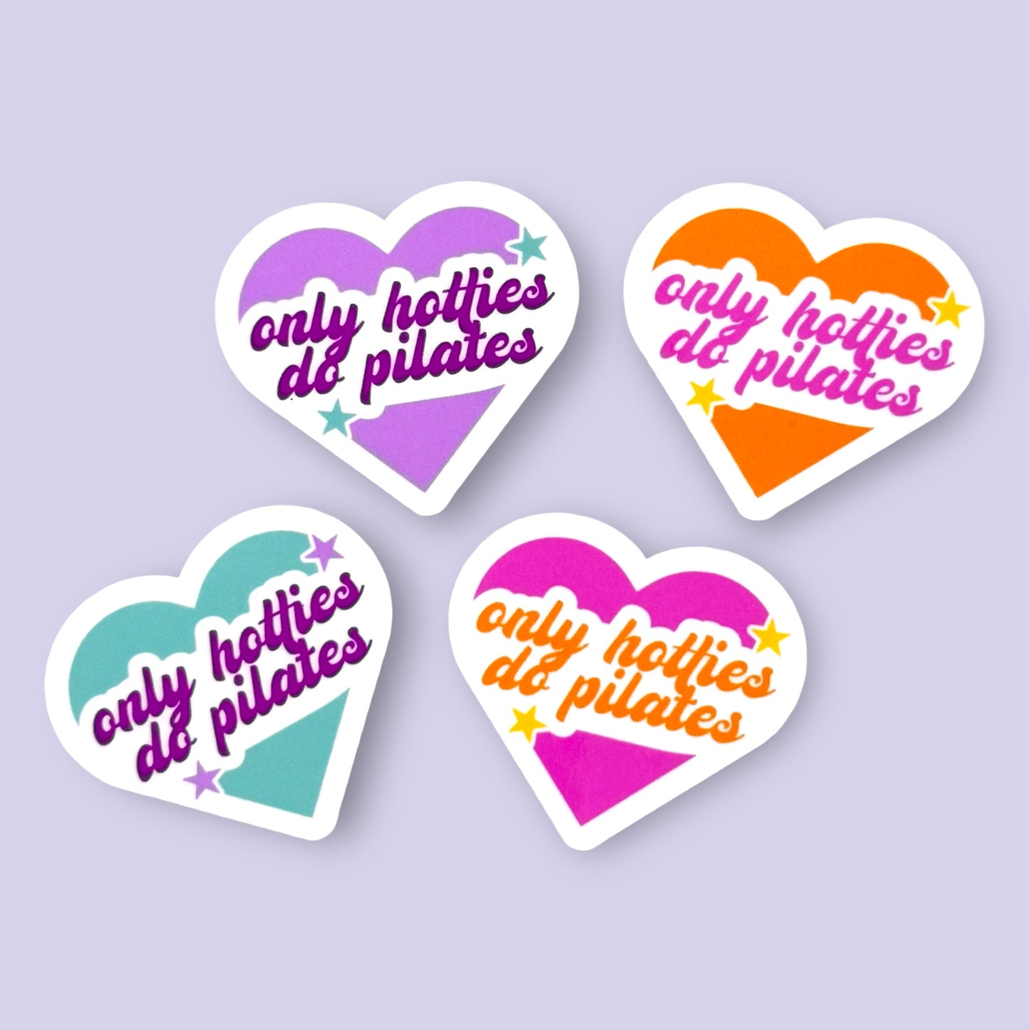 Only Hotties Do Pilates - Heart Sticker