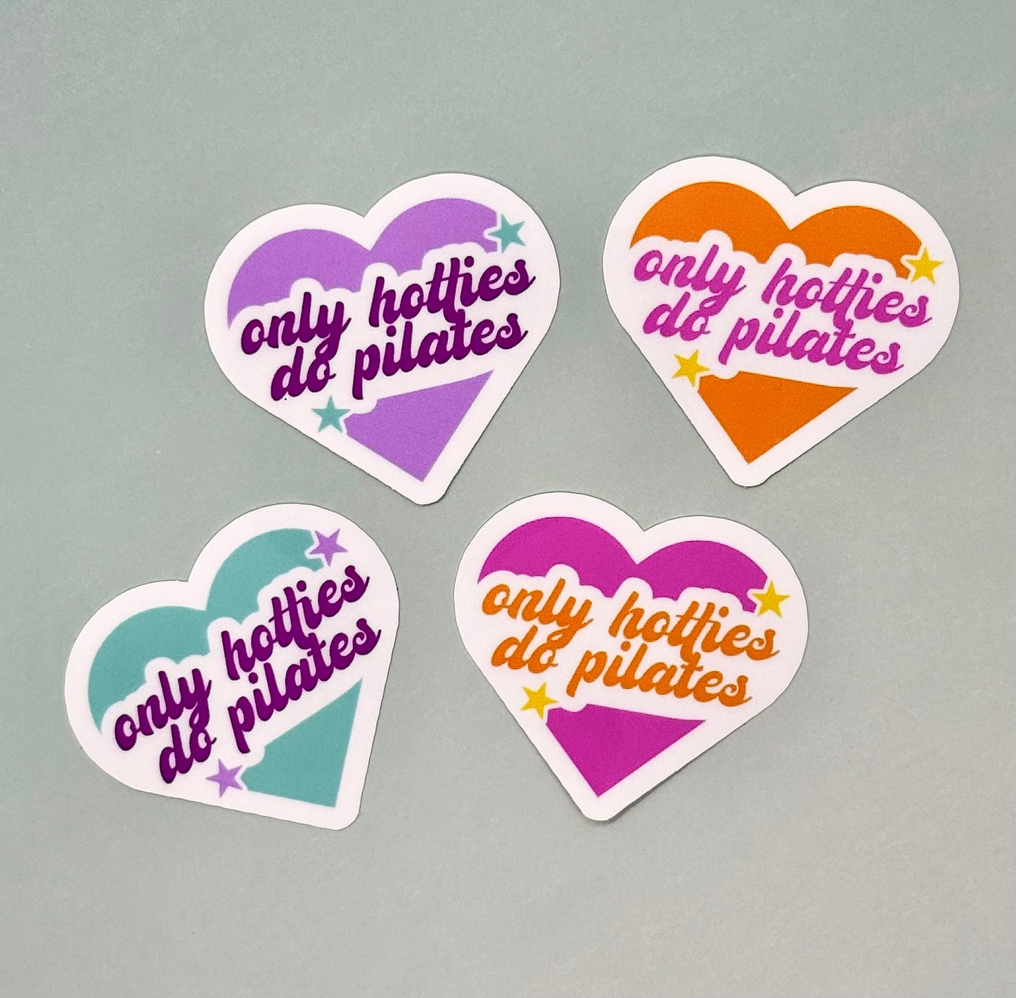 Only Hotties Do Pilates - Heart Sticker