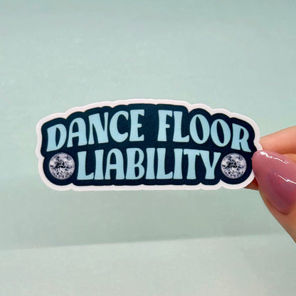 Dance Floor Liability Sticker - Blue