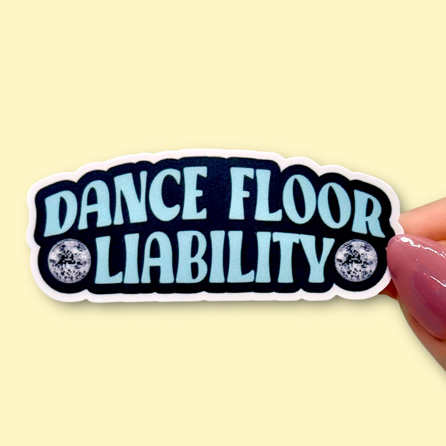 Dance Floor Liability Sticker - Blue
