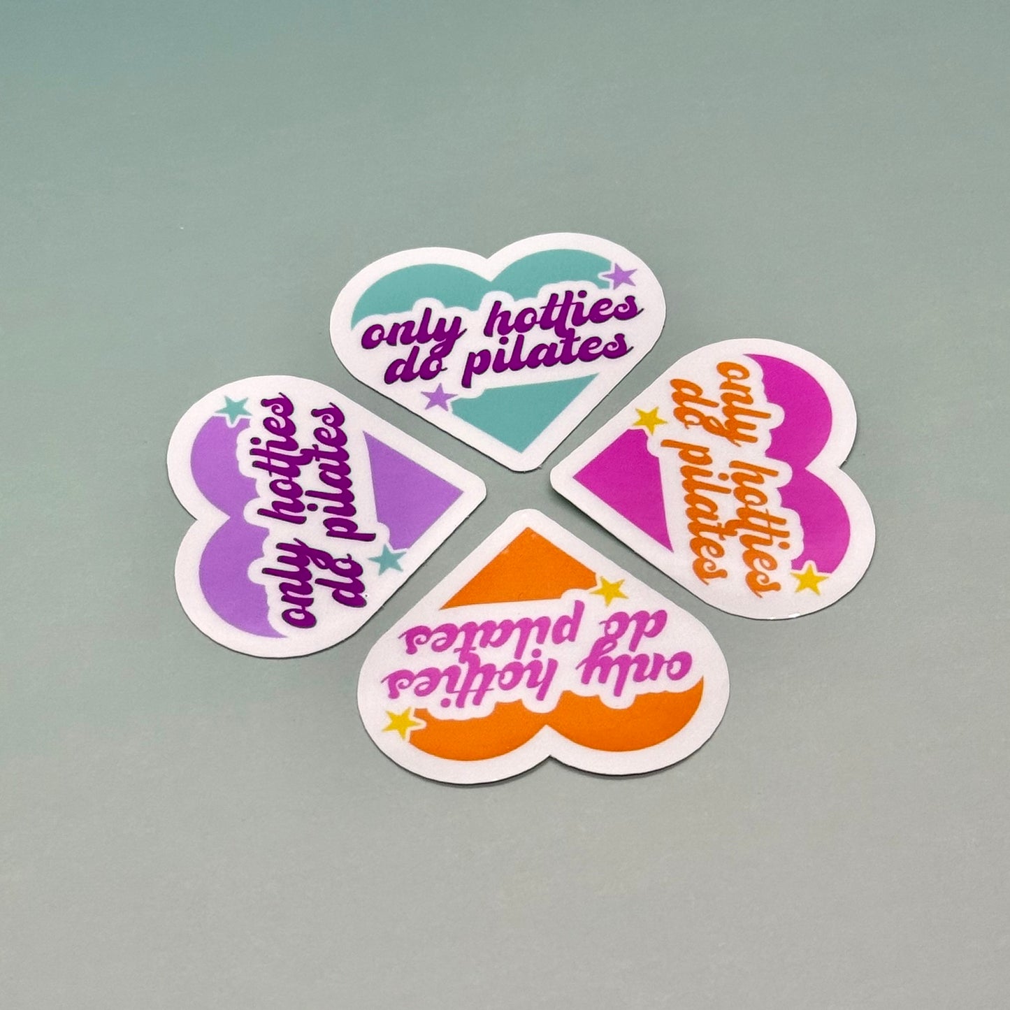 Only Hotties Do Pilates - Heart Sticker
