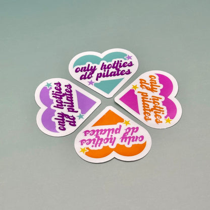 Only Hotties Do Pilates - Heart Sticker