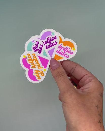 Only Hotties Do Pilates - Heart Sticker